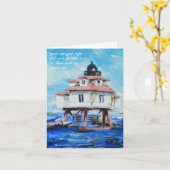 Thomas Point Lighthouse Psalm 43:3 Karte (Gelbe Blume)