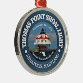 Thomas Point Shoal Light Ornament Aus Metall (Rechts)