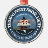 Thomas Point Shoal Light Ornament Aus Metall (Vorne)