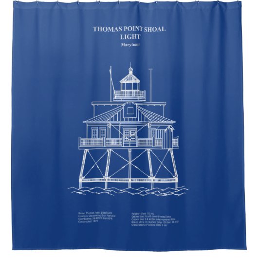 Thomas Point Shoal Lighthouse - Maryland - AD Duschvorhang (Vorderseite)