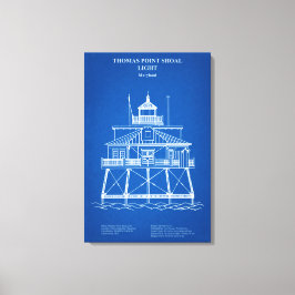 Thomas Point Shoal Lighthouse - Maryland - AD Leinwanddruck