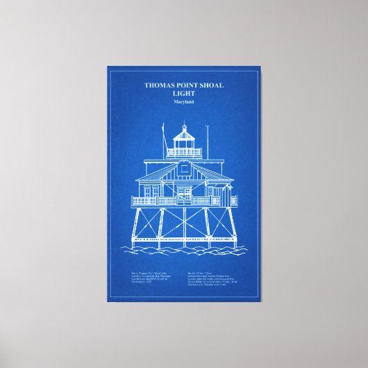 Thomas Point Shoal Lighthouse - Maryland - AD Leinwanddruck (Vorderseite)