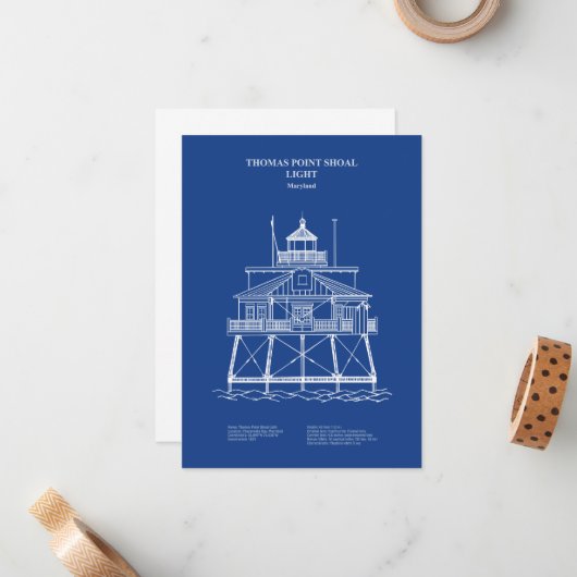 Thomas Point Shoal Lighthouse - Maryland - AD Mitteilungskarte (Vorderseite/Rückseite Beispiel)