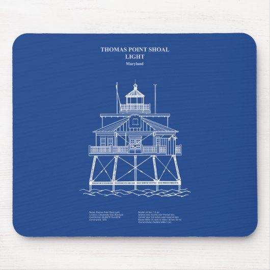 Thomas Point Shoal Lighthouse - Maryland - AD Mousepad (Vorne)