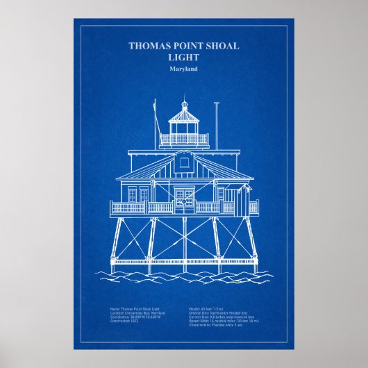 Thomas Point Shoal Lighthouse - Maryland - AD Poster (Vorne)