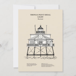 Thomas Point Shoal Lighthouse - Maryland - SBD Dankeskarte