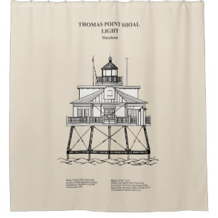 Thomas Point Shoal Lighthouse - Maryland - SBD Duschvorhang