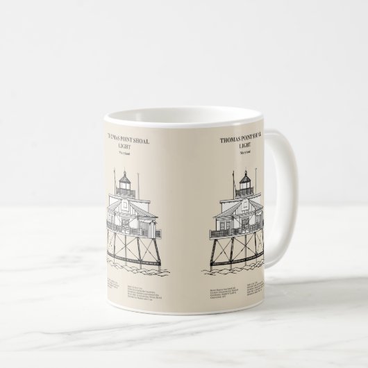 Thomas Point Shoal Lighthouse - Maryland - SBD Kaffeetasse (VorderseiteRechts)