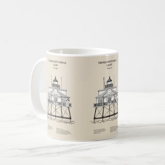 Thomas Point Shoal Lighthouse - Maryland - SBD Kaffeetasse (Vorderseite Links)