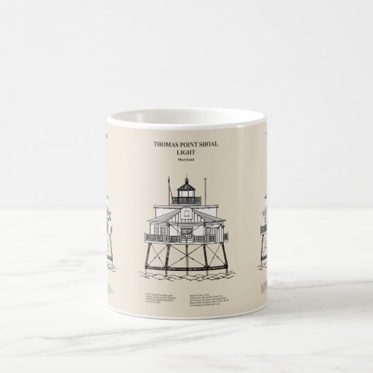 Thomas Point Shoal Lighthouse - Maryland - SBD Kaffeetasse (Mittel)