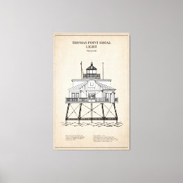 Thomas Point Shoal Lighthouse - Maryland - SBD Leinwanddruck