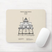 Thomas Point Shoal Lighthouse - Maryland - SBD Mousepad (Mit Mouse)