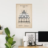 Thomas Point Shoal Lighthouse - Maryland - SBD Poster (Heimbüro)