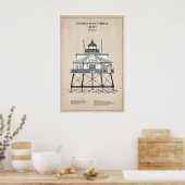 Thomas Point Shoal Lighthouse - Maryland - SBD Poster (Küche)