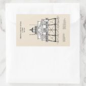 Thomas Point Shoal Lighthouse - Maryland - SBD Rechteckiger Aufkleber (Tasche)