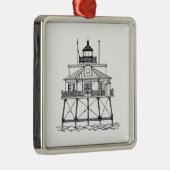 Thomas Point Shoal Lighthouse Ornament Aus Metall (Rechts)
