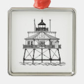 Thomas Point Shoal Lighthouse Ornament Aus Metall (Vorne)