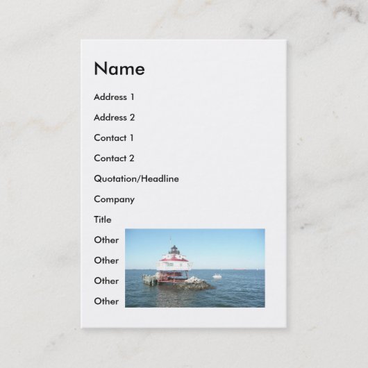 Thomas-Punkt-Leuchtturm 9-7-08 Visitenkarte (Vorderseite)