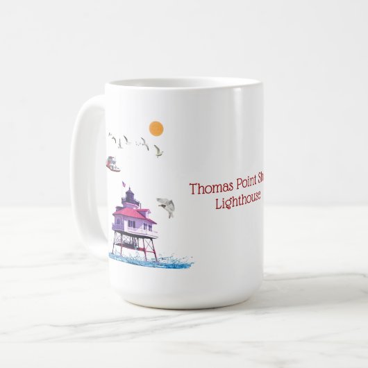 Thomas-Punkt-Masse-Leuchtturm-Tasse Kaffeetasse (Vorderseite Links)