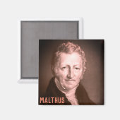 Thomas R. Malthus Magnet (Vorderseite/Rückseite)
