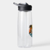 Thomas Retro-Sonnenuntergangs-Name-Design Trinkflasche (Rechts)