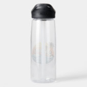 Thomas Retro Sunset Name Design Trinkflasche (Rückseite)