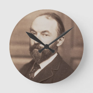 Thomas robust (1840-1928) (Sepia-Foto) Runde Wanduhr