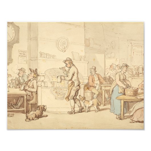 Thomas Rowlandson - Inneres eines Gasthauses Fotodruck (Vorne)