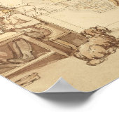 Thomas Rowlandson - Inneres eines Gasthauses Poster (Ecke)