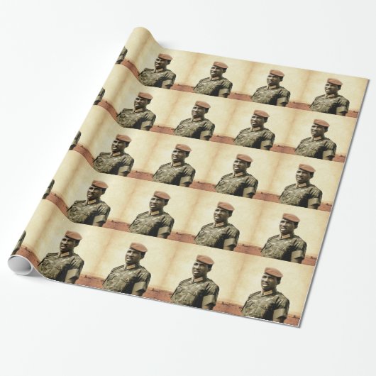 Thomas Sankara - Burkina Faso - afrikanischer Geschenkpapier (Ungerollt)
