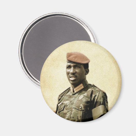 Thomas Sankara - Burkina Faso - Afrikanischer Präs Magnet (Vorderseite/Rückseite)