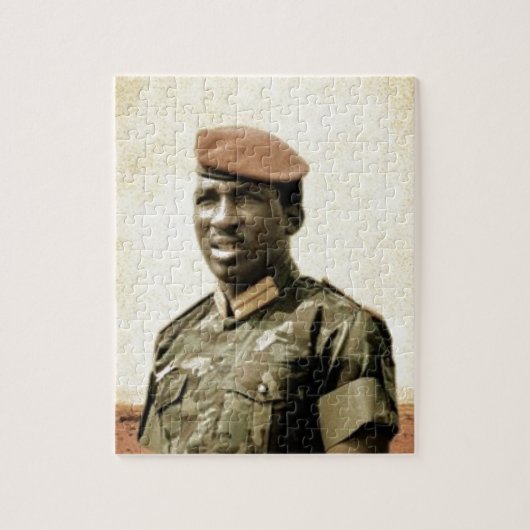 Thomas Sankara - Burkina Faso - afrikanischer Puzzle (Vertikal)