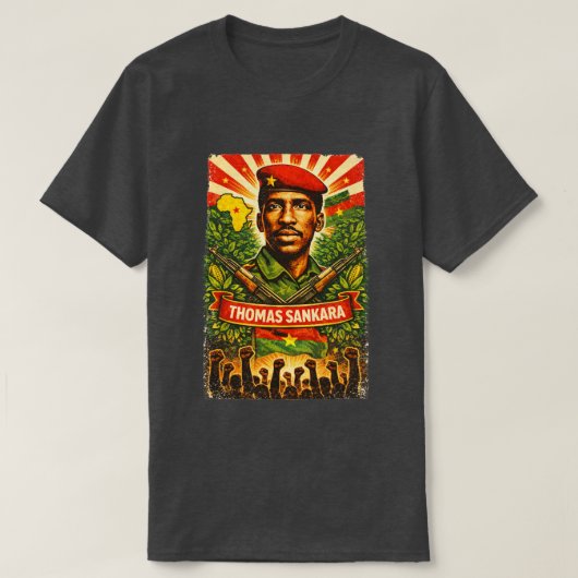 Thomas Sankara Revolutionäres Shirt Pan-Afrika tee (Design vorne)