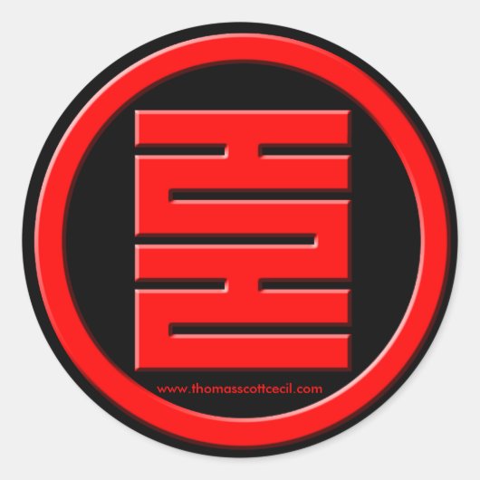 Thomas Scott Cecil Runder Aufkleber (Vorderseite)