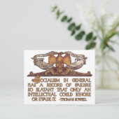 Thomas Sowell Zitat zum Sozialismus Postkarte (Stehend Vorderseite)