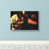 Thomas steckte seinen Finger in die durchbohrte Se Leinwanddruck (Insitu (Holzboden))