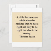 Thomas szasz postkarte (Vorne/Hinten)