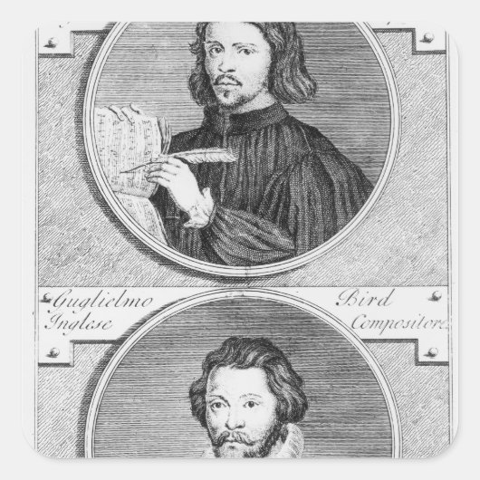 Thomas Tallis und William Byrd Quadratischer Aufkleber (Vorderseite)