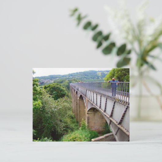 Thomas Telford's Aquaduct, Llangollen, Postkarte (Stehend Vorderseite)