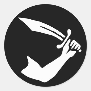 Thomas Tew Runder Aufkleber