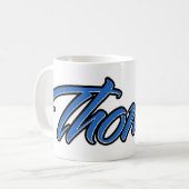 Thomas Vorname Name blue Tasse Kaffeetasse (Vorderseite Links)