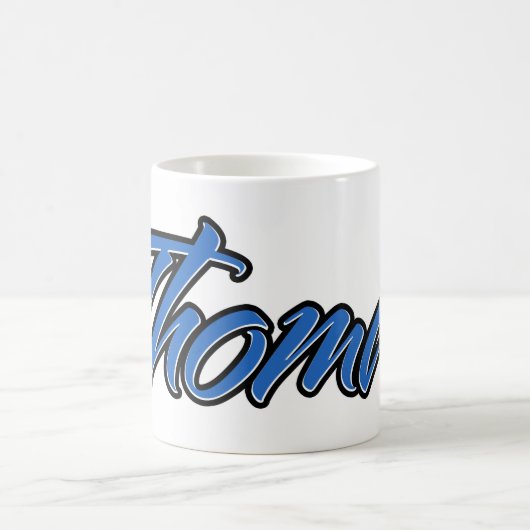 Thomas Vorname Name blue Tasse Kaffeetasse (Mittel)