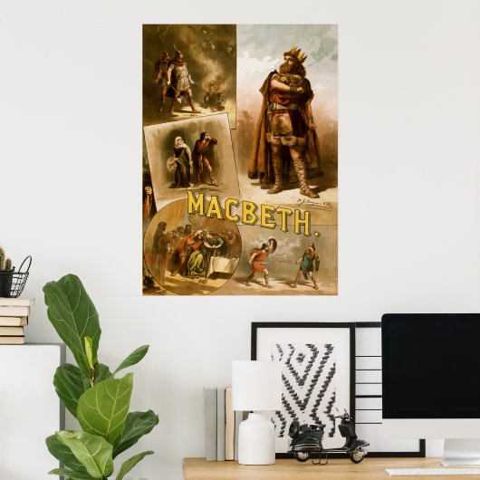 Thomas W. Keene in William Shakespeares MacBeth Poster (Heimbüro)