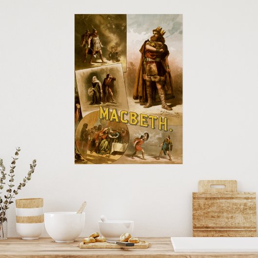 Thomas W. Keene in William Shakespeares MacBeth Poster (Küche)