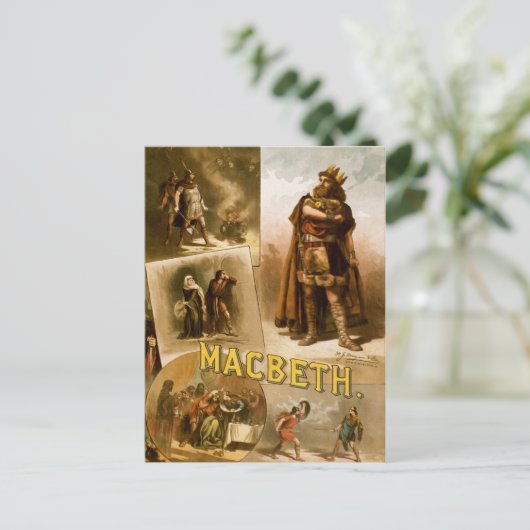 Thomas W. Keene in William Shakespeares MacBeth Postkarte (Stehend Vorderseite)