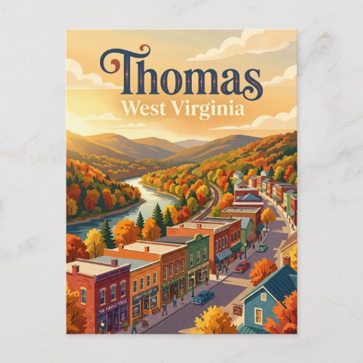 Thomas, West Virginia West Virginia Postkarte (Vorderseite)