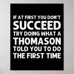 Thomason Funny Familienname Familienbaum Geburtsta Poster