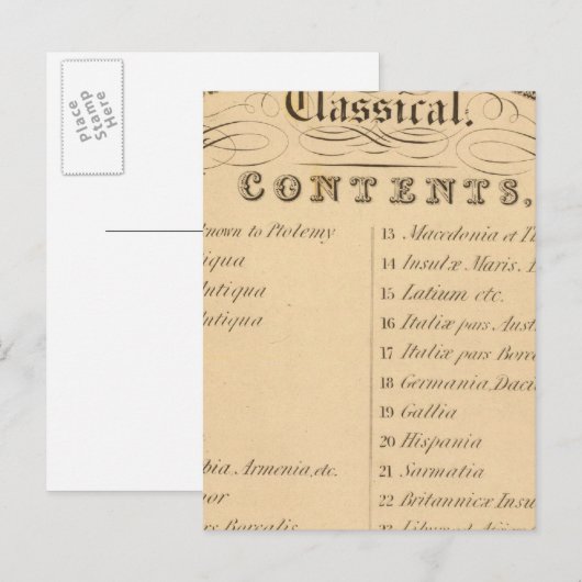 Thomas's Library Atlas Postkarte (Vorne/Hinten)