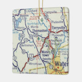 Thomaston CT Vintag Map Keramikornament (Links)