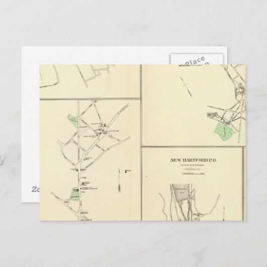 Thomaston PO Postkarte (Vorne/Hinten)